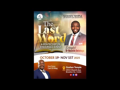 Goshen Temple Online Worship Experience|The Last Word Crusade Night 4|October 22, 2025