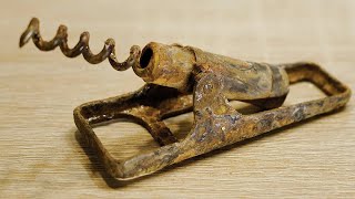 Restoration of an old unique cannon corkscrew