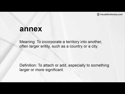 annex Meaning