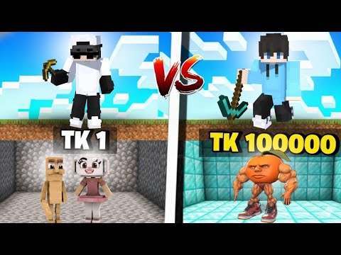 1 TK vs 100000 TK BRAINROT Mining Challenge in Minecraft | Sahir Playz