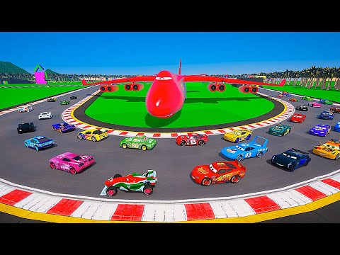 Race Crazy Cars Lightning McQueen & Friends Chick Hicks The King Francesco Bernoulli Crazy Track 8