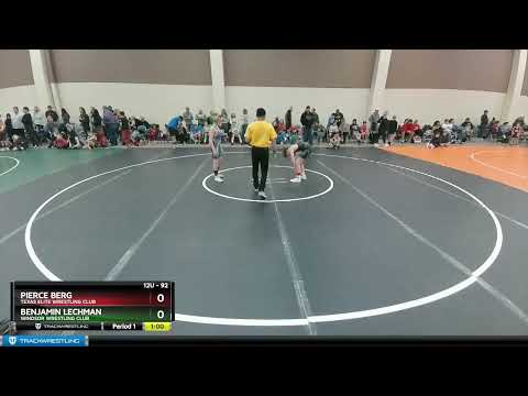 92 Lbs Champ. Round 1 - Pierce Berg, Texas Elite Wrestling Club Vs Benjamin Lechman, Windsor Wrest