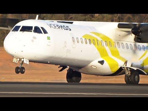 ATR 72 Airplane Landing and Takeoff Aeroplane Video