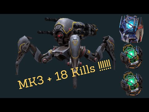 Warrobots - Invader Quarker/Atomizer MK3 + 2x Repair Amp + 1x Nuclear AMP - 18 Kills !!!!!