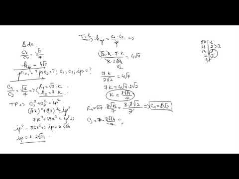 Teoreme in triunghiul dreptunghic Problema II