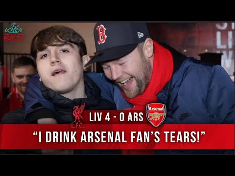LIVERPOOL 4-0 ARSENAL | 'I Drink Arsenal Fans' Tears!' | Fan Cam featuring @jamesredmondtv