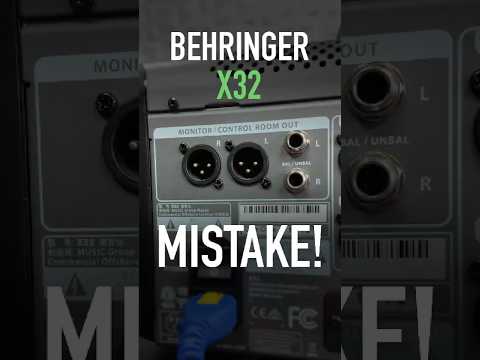 Don’t Accidentally Use the Control Room Outs on the Behringer X32! #drewbrashler #behringerx32