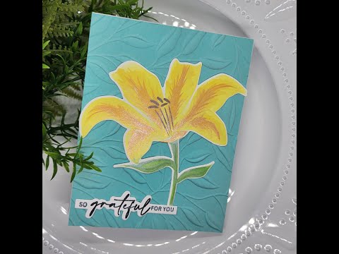 Lily bloom layering stencil by The Ton Stamps