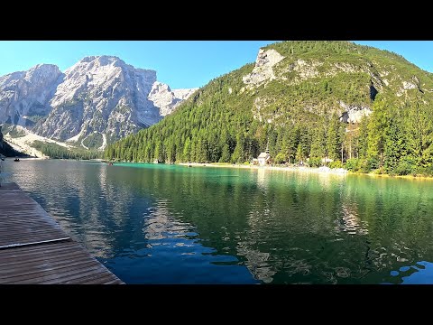 45 minute Indoor Cycling Workout Lago de Brais Dolomites 4K Video