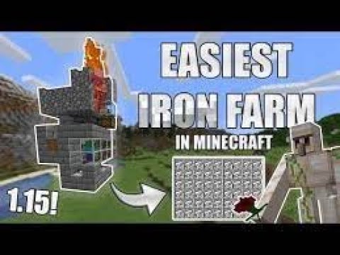 Minecraft Easiest 1 Zombie 3 Villager Iron Farm - 220 Per Hour