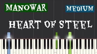 Manowar - Heart Of Steel Piano Tutorial | Medium