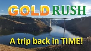 Water level reveals structures under lake!