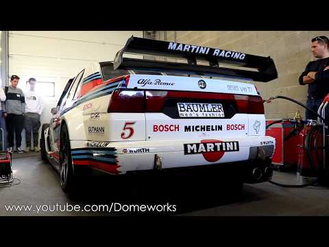 Alfa Romeo 155 V6 Ti START UP & WARM UP ENGINE ON LIFTERS!! BRUTAL SHIFTING!