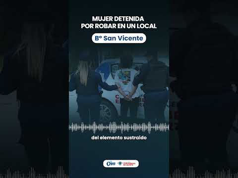 🚨 Mujer detenida por robar en un local de B° San Vicente