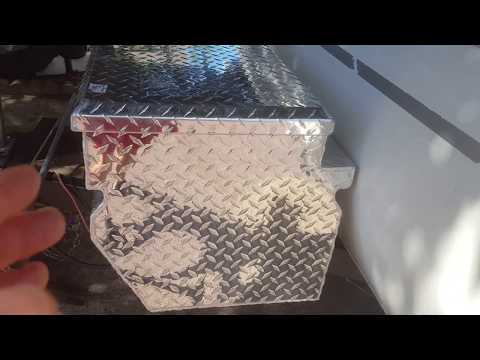RV truck tool chest on hitch mod for storage on my Hybrid Camper