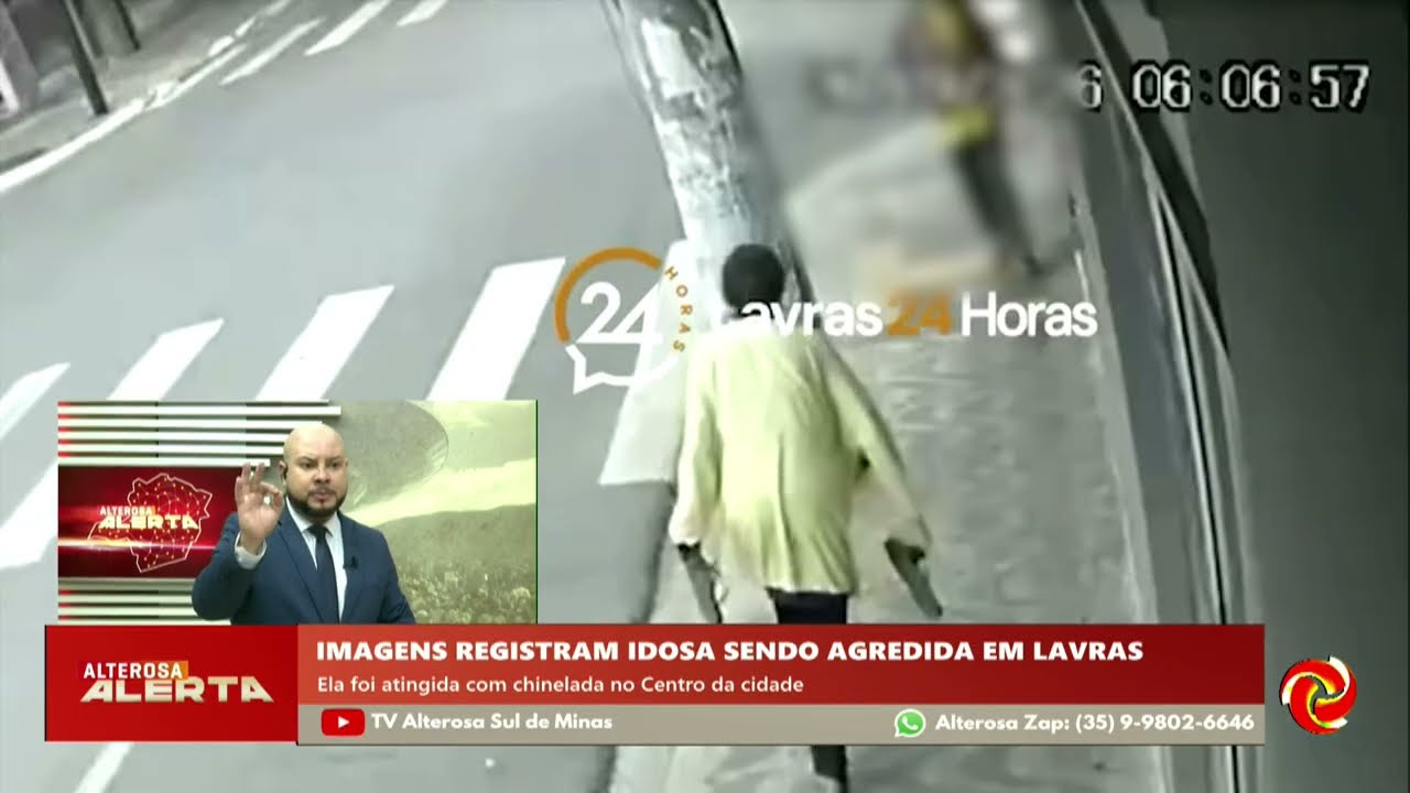 Idosa leva chinelada no rosto em Lavras