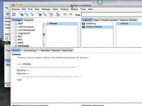 Tutorial: VisualWorks Basic Introduction - Browser Overview  Classes