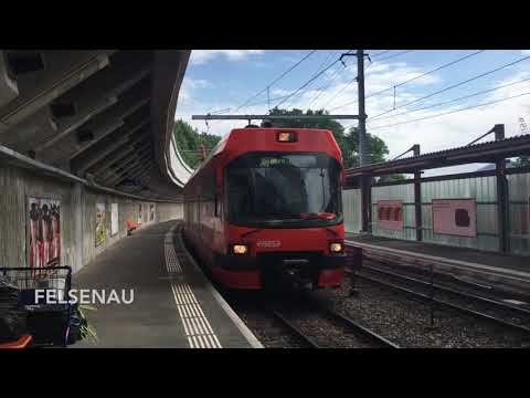 Trains RBS (Regionalverkehr Bern Solothurn) à Worblaufen et Felsenau - Transports Publics Suisses