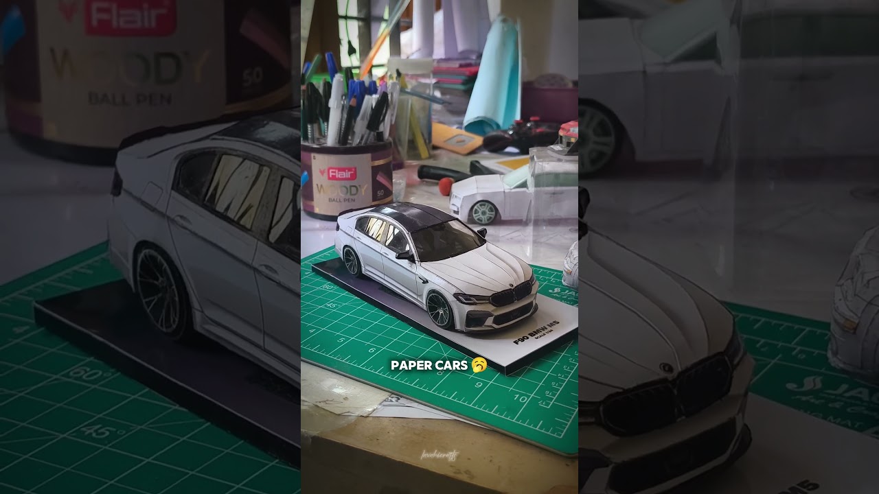 paper m5 🥵 #lavahicrafts #automobile #papercar