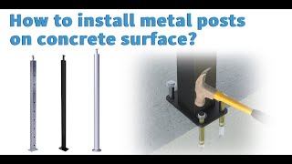 How to install metal posts on concrete for cable railing
