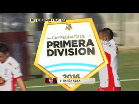 Gol de Ábila. Defensa 0 - Huracán 2. Fecha 7. Primera División 2016