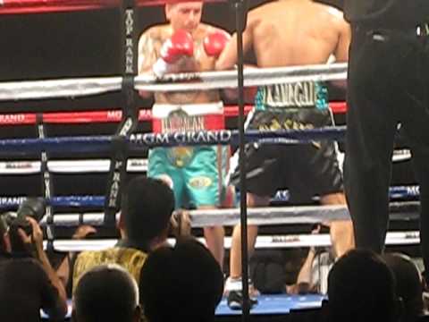 亀海喜寛vsヘクタームニョス６Rd　yoshihiro kamegae vs Hector munoz