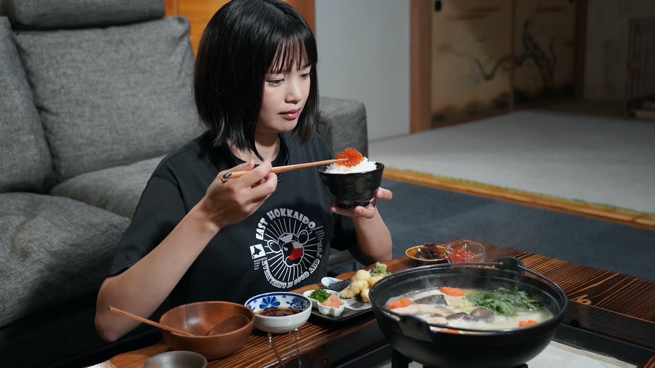 【囲炉裏の季節になりました】鮭を釣って石狩鍋！