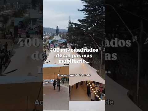 Montaje de 400 mts cuadrados de carpas beduinas, más mobiliario y fogoneros...