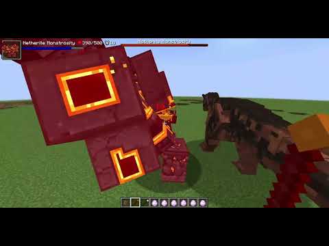 Netherite Monstrosity(L_Ender's Cataclysm) Vs Dinosaurs Mob - Minecraft Mob Battle