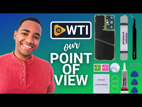 Rear Back Glass Replacement for Samsung Galaxy S21 Ultra 5G with Pre-Installed Adhesive and Repair Tool Kits (Phantom Black) - WTI product video review