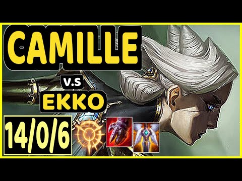 NJI (CAMILLE) vs EKKO - 14/0/6 KDA JUNGLE GAMEPLAY - EUW Ranked GRANDMASTER