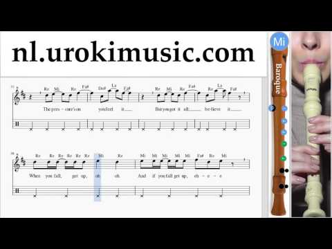 Blokfluitles (B.) Shakira - Waka Waka Blokfluitles Deel#2 um-374