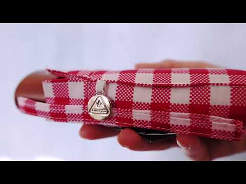 Видеообзор Женский мини (карманный) зонт Fulton L501 Tiny-2 Red Gingham (Красная клетка)