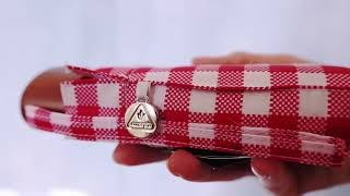 Видеообзор Женский мини (карманный) зонт Fulton L501 Tiny-2 Red Gingham (Красная клетка)