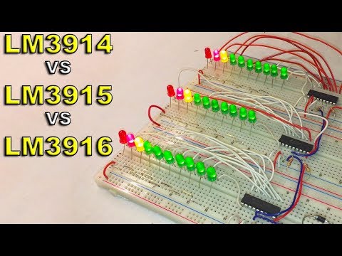 LM3914 vs LM3915 vs LM3916 - Differences and Uses + Electric diagram