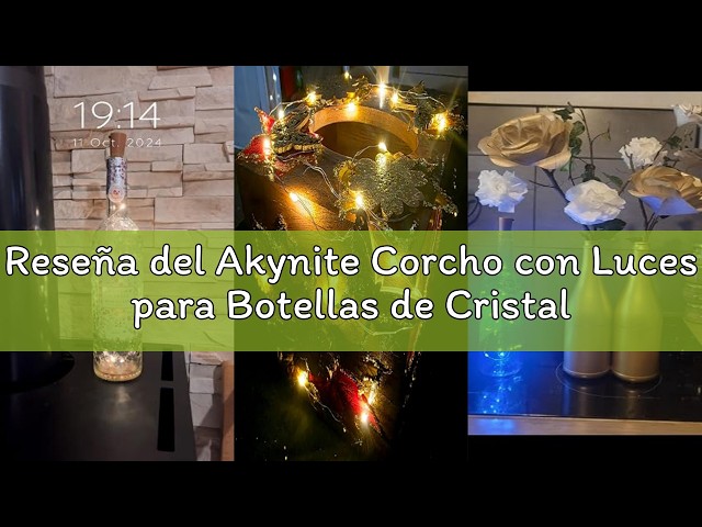 Vídeo relacionado con Akynite Corcho con Luces para Botellas de Cristal, Luz de Botella Vino, 20 LEDs 2M Cadenas de Guirnaldas, Tapones con Luces, Luz Corcho Decorativa para Mesa de Navidad Boda, Blanca Fria, 3 Piezas