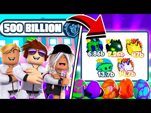 WE SPEND 500 Billion TECH COINS to Hatch New OP ALIEN PETS In PET SIMULATOR X!