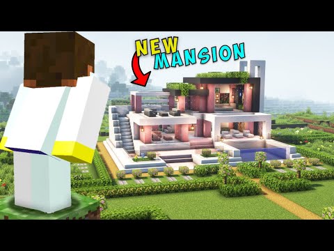 Mc addon - I Made A New MODERN MANSION  In Minecraft | Mcaddon Survival Series #15