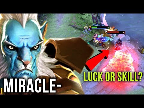 Miracle- EPIC Phantom Lancer Carry Solo Mid - Luck or Skill? - Dota 2