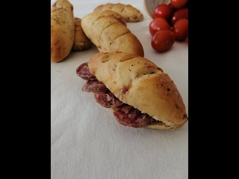 bread with red chorizo and pepper