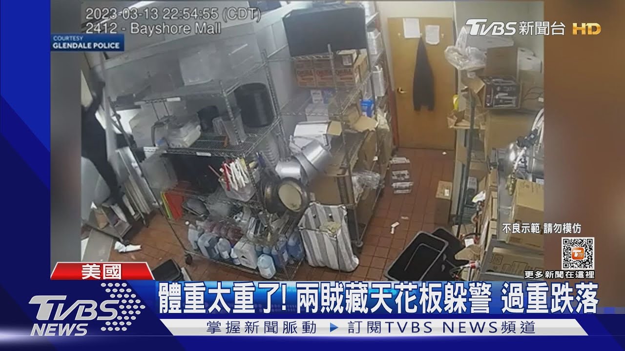 賊星該敗!兩賊回老東家偷竊 為躲警藏天花板摔落被捕