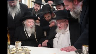 הפגישה של רבינו מרן שליט"א עם כ"ק מרן אדמו"ר מגור שליט"א לאחר עצרת המליון