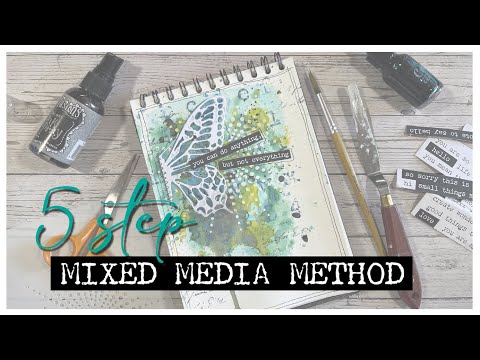 5 Step Mixed Media Method 🎨 Beginners Step-by-Step Tutorial!