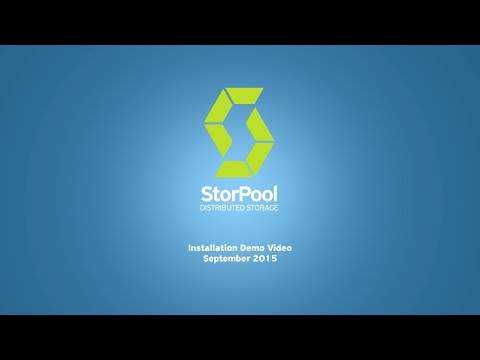 StorPool distributed storage installation video