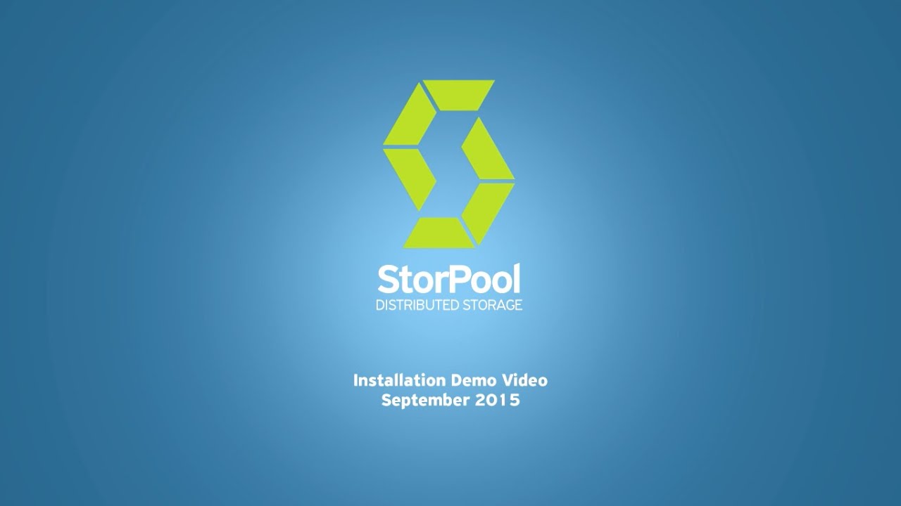 StorPool distributed storage installation video