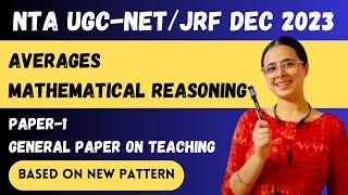 Averages | Mathematical Reasoning | Paper-1 | UGC-NET/JRF DEC 2023 | #liveclass