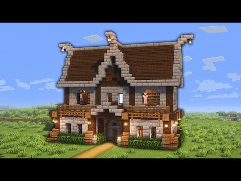Insane Minecraft tutorial: EPIC medieval house build!