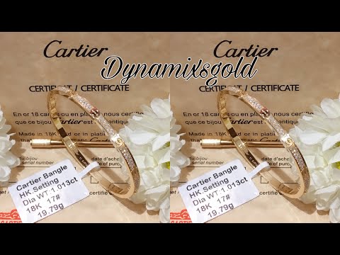 Pulseira Cartier de diamante com configuração HK com peso e preço | Dynamixsgold #18k #18karat #diamonds