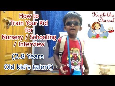 Sharwin video -  Preparation for Admission in Nursery /  LKG - Kindergarten interview questions Video