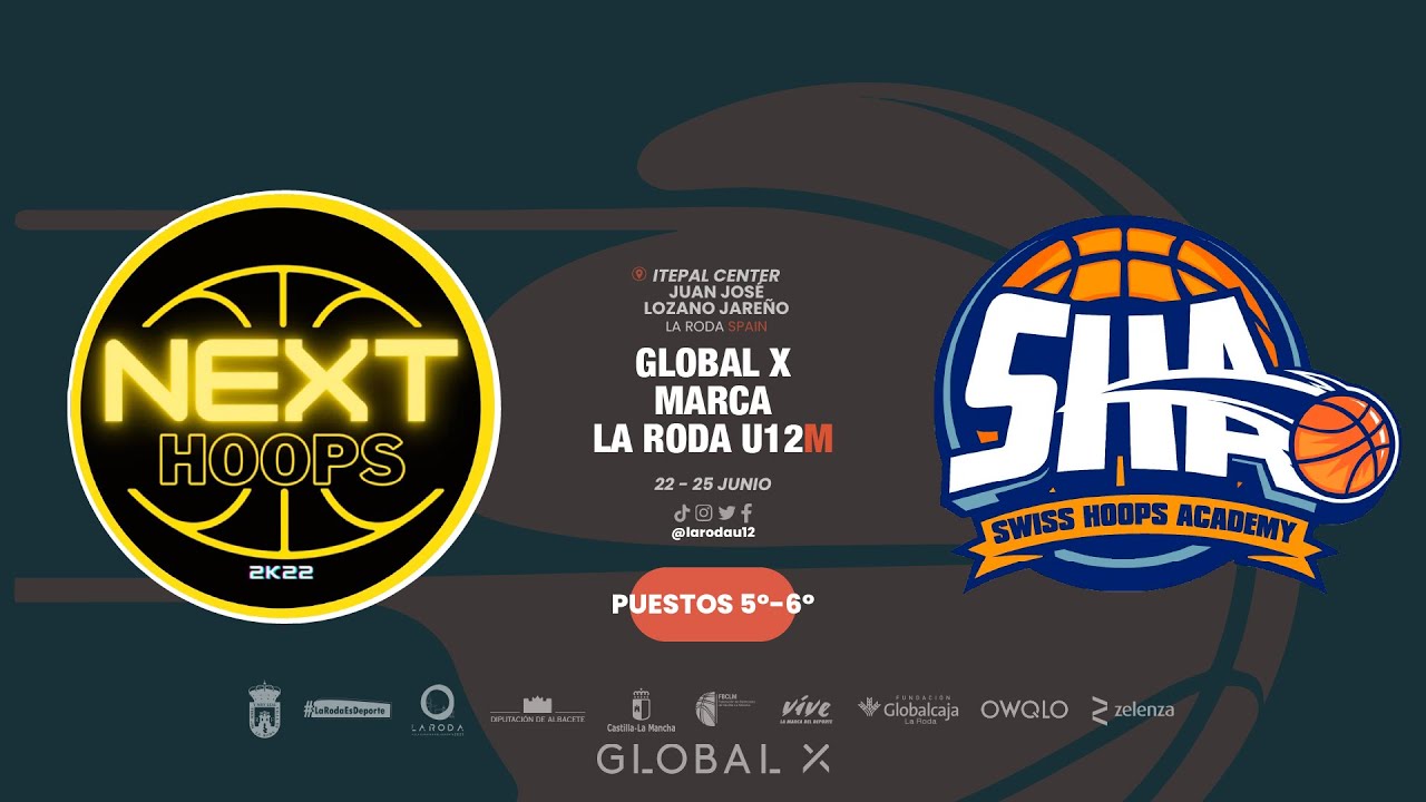 U12M.  NEXT HOOPS vs SWISS HOOPS ACADEMY (5/6 puesto). Torneo Internacional GLOBAL X La Roda 2023